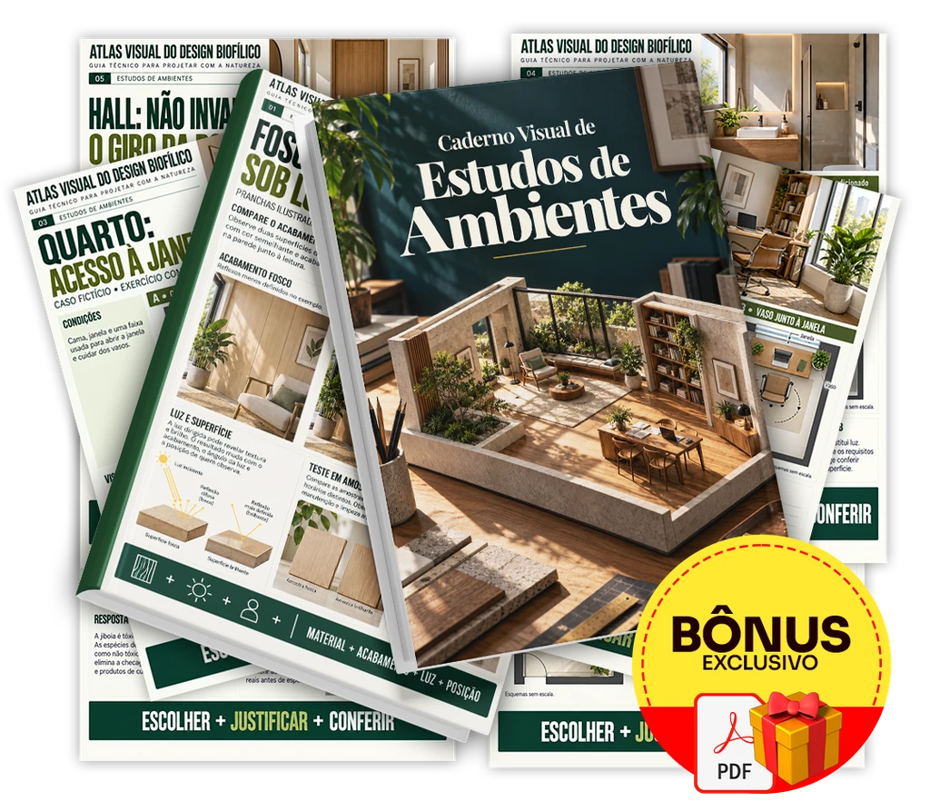 Mockup do bônus 2: Caderno Visual de Estudos de Ambientes