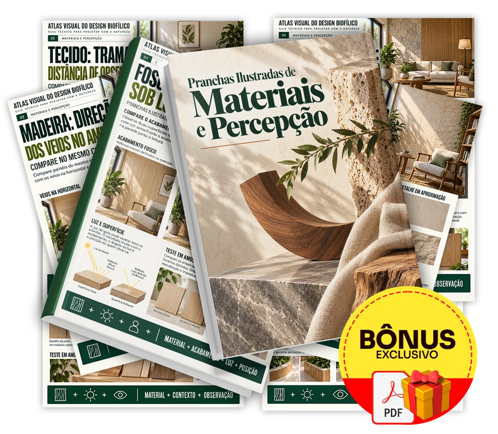 Mockup do bônus 3: Pranchas Ilustradas de Materiais e Percepção
