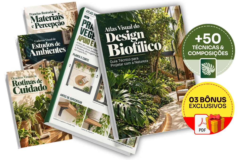 Pacote Completo: Atlas Visual do Design Biofílico e os três bônus