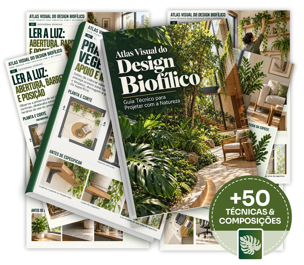 Mockup principal do Atlas Visual do Design Biofílico