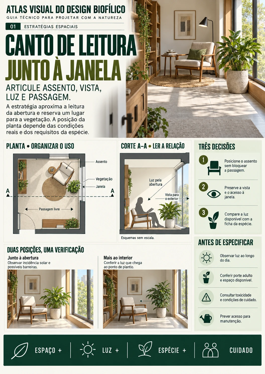 Canto de leitura junto à janela